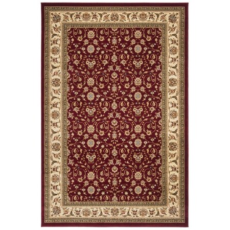 Safavieh 6 x 9 ft. Traditional Lyndhurst Power Loom Area RugRed & Ivory LNH312A-6